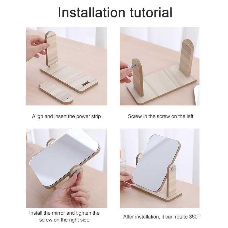 New Makeup Mirror for Table Folding Mirror Magnifying 360 Degree Rotating Magnifying Mirror HUAZJ05T251213