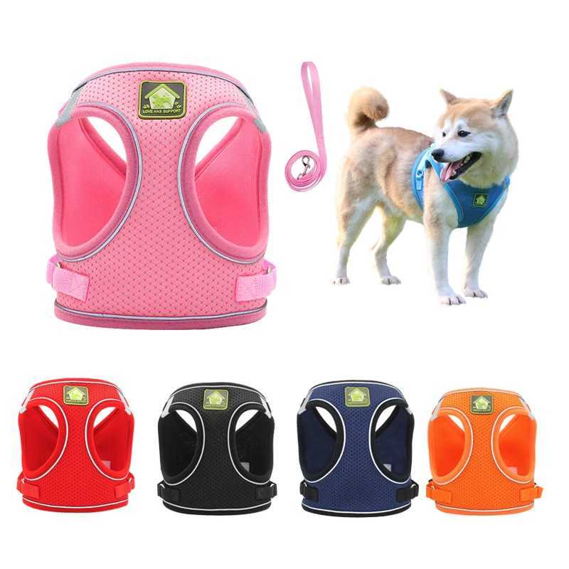 Cat Harness Vest Puppy Dog Walking Collar corgi Adjustable Mesh Dog Harness Suitable for Small and Medium Pets Accessories M251213