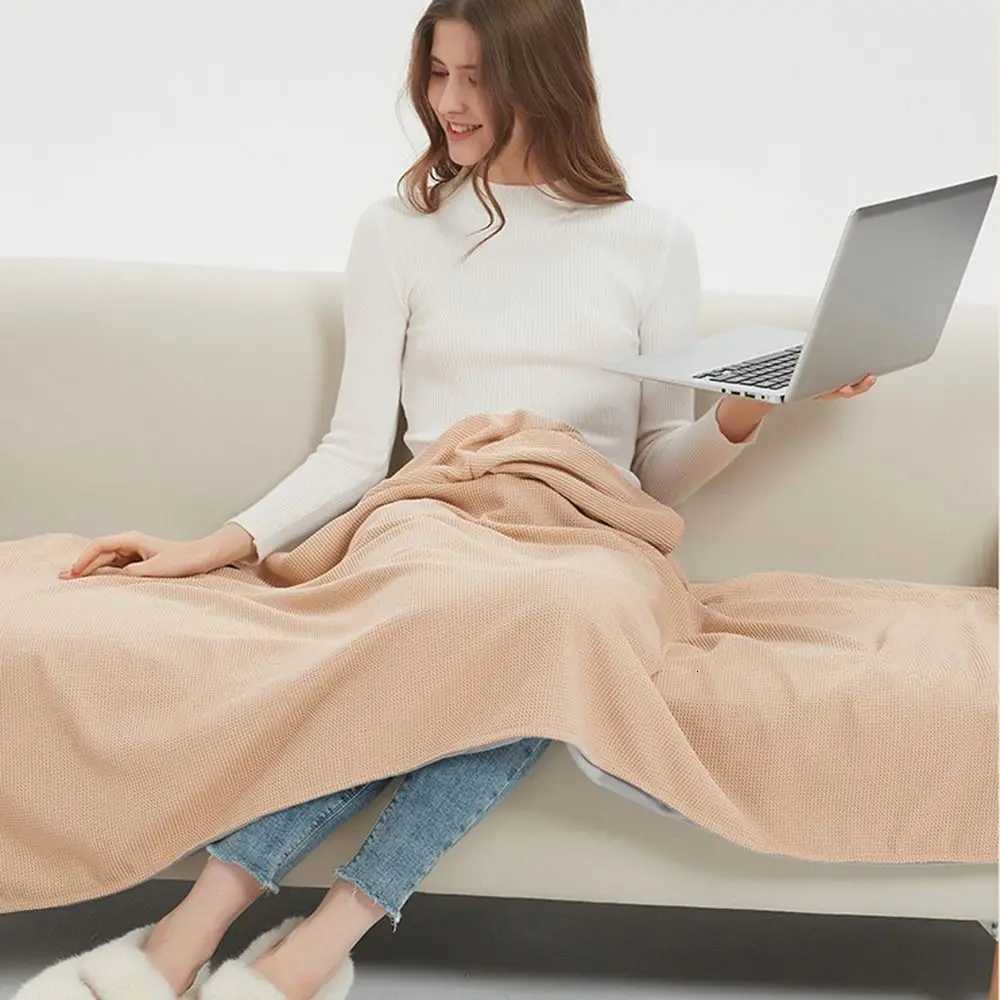 Soft Zippered Electric Blanket with Hat 3 Heat Levels Washable USB Heated Shawl Quickly Heating Foldable Body Warmer Wrap Y251212