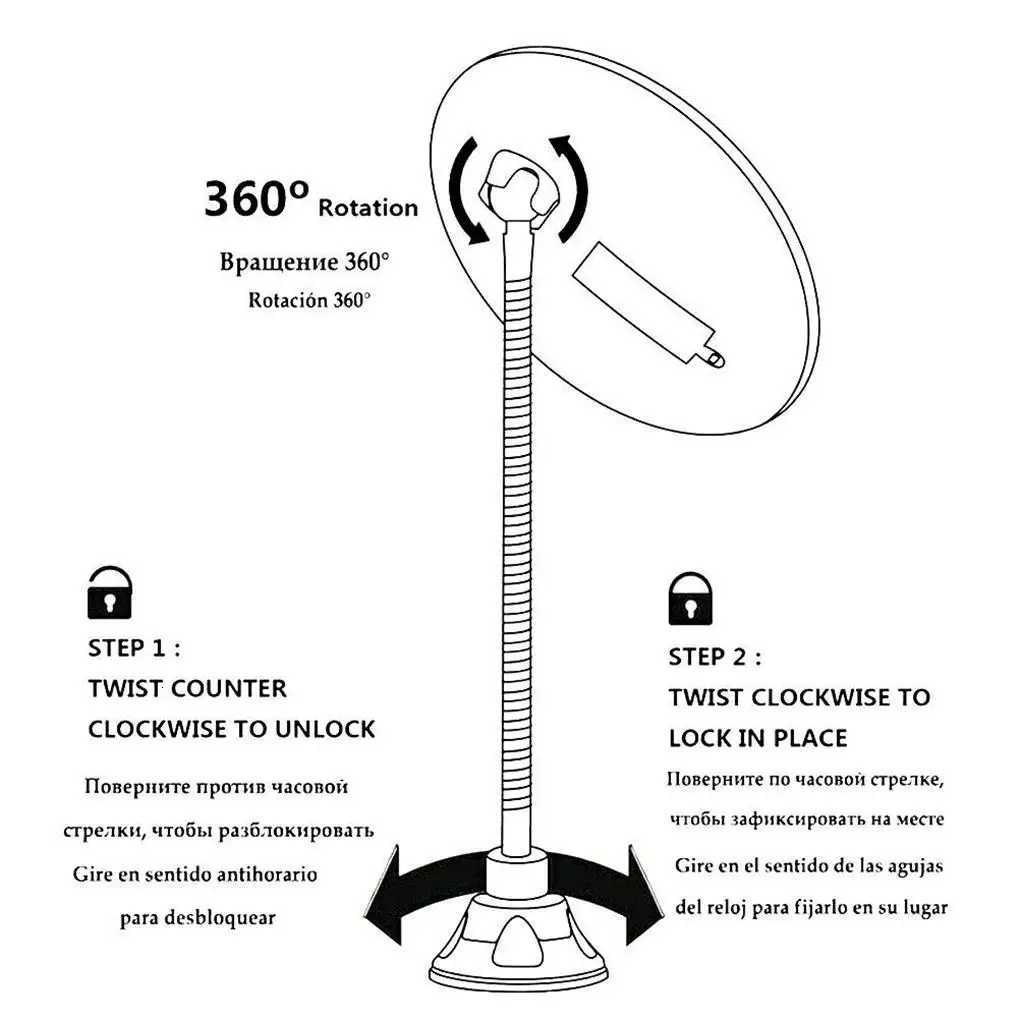 Rotation Makeup Mirror with LED Light Magnifying Tool Wall-Mounted Vanity Mirrors Travel Home Table AccessoriesT251213