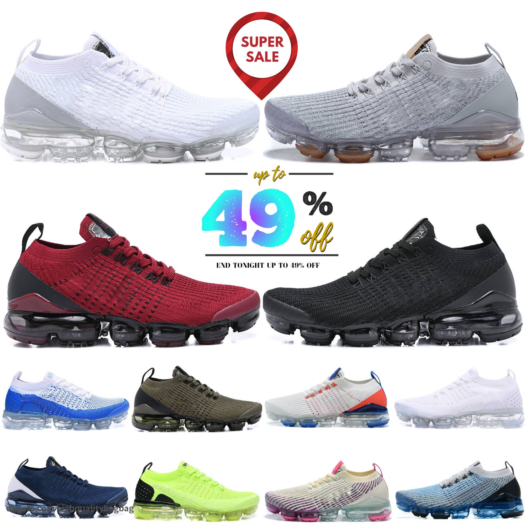 Designer Shoes DONARMILE FK Knitted Running Shoes Vapormmaxs Fly Mens 2.0 5.0 CNY black Racer Blue Anthracite best Women womens Trainers outdoors Sports size 36-45