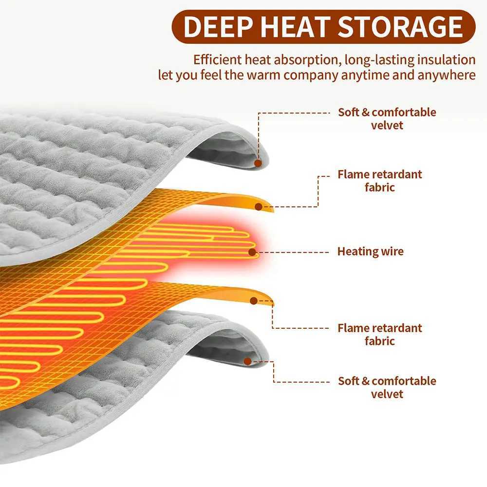 3060cm Electric Heating Pad 9 Levels Heated Hot Compress Blanket Washable Winter Warmer Mat Heater For Back Neck Shoulder Legs Y251212