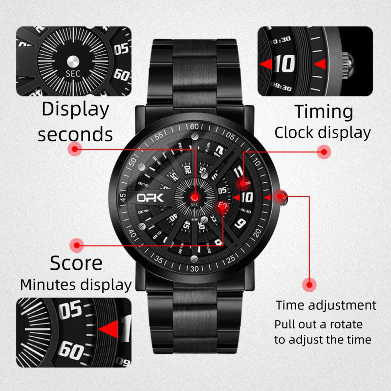 OPK Designer Men's Watches, Waterproof Outdoor Sports And Casual Wristwatches, Free Shipping Wholesale. Unique Quartz Men's Watches For Men