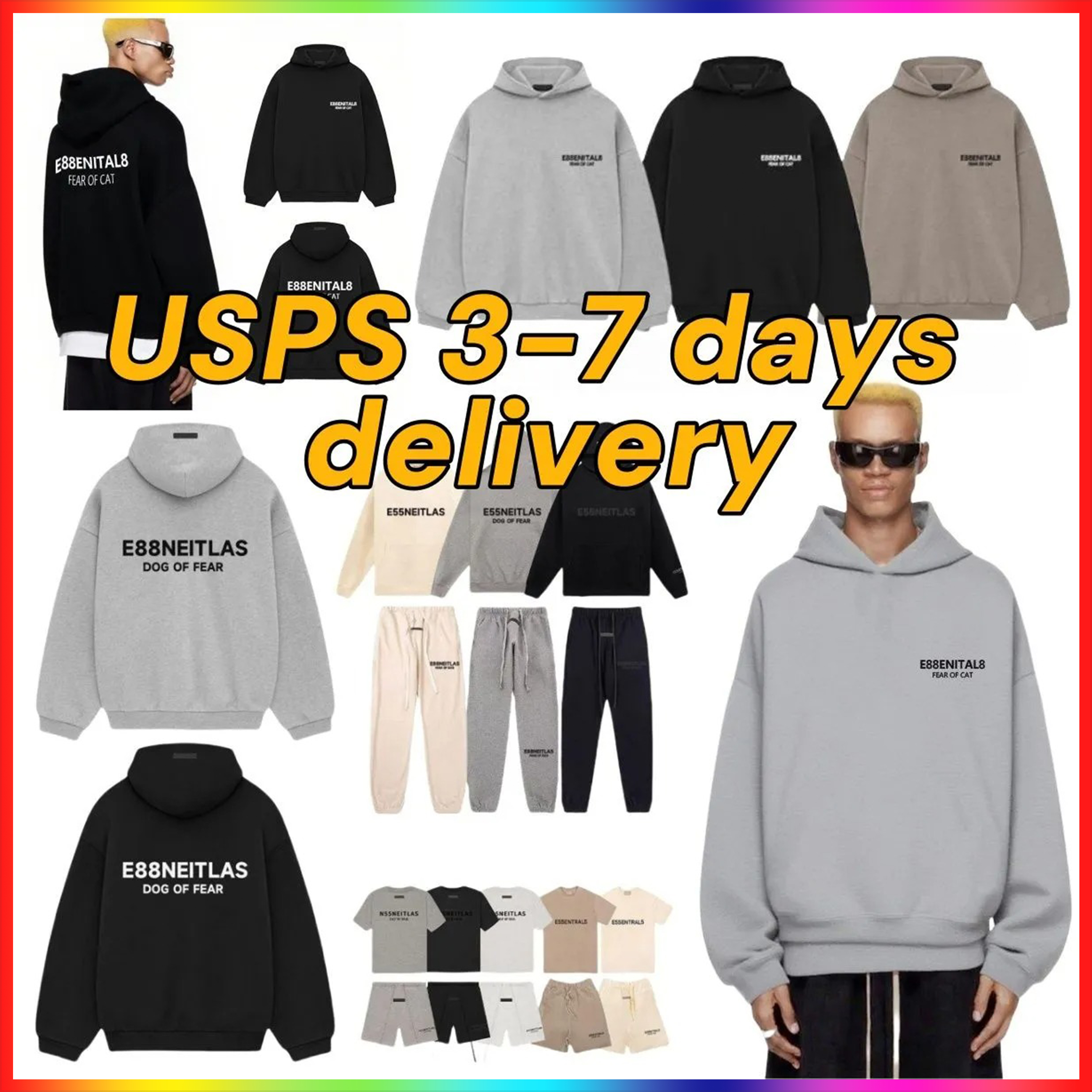 5A mens designer hoodie 2025 Luxury Fashion essential hoodie Classic Man Womens Loose 3D Silicon Letter Sweatshirts Winter Warm Oversize essential tracksuit Set