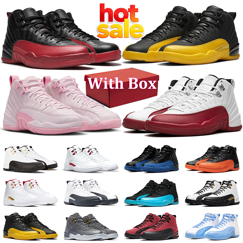 Free shipping Mens basketball shoes 12s designer shoes High top sneakers Flu Game court purple dune Challenge red women trainers outdoor sports shoe big size 36-47