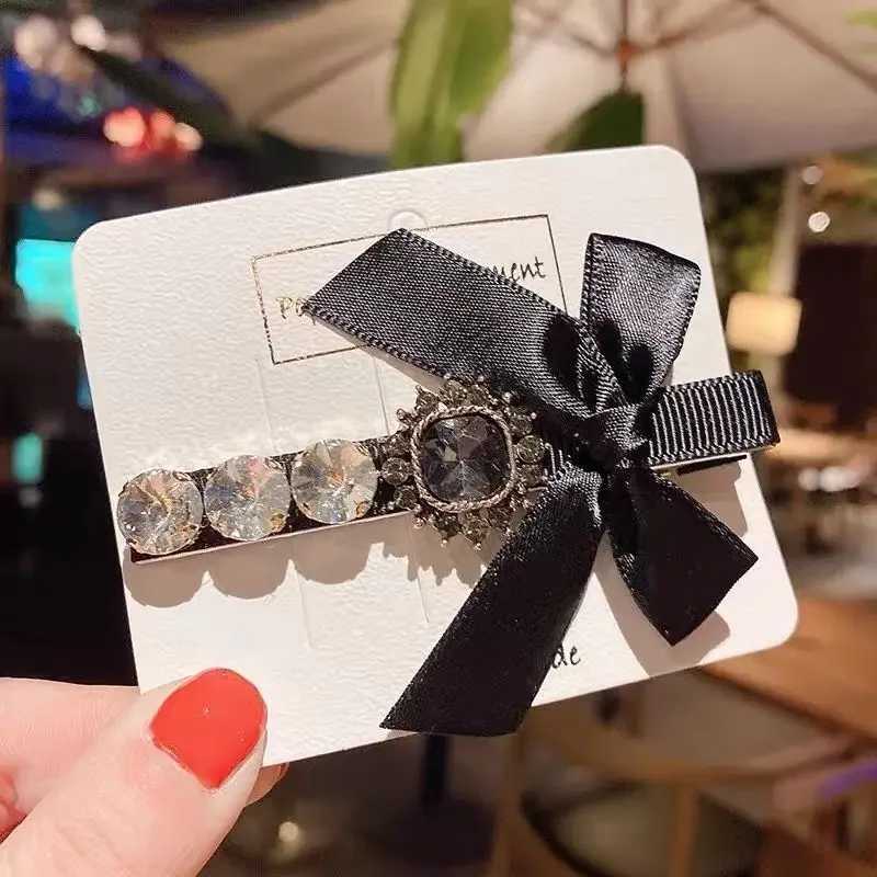 Korean Fashion Fabric Bow Hair Clips for Women Girls Crystal Pearl Ponytail Headpiece Barrette Headwear Hair Accessories Y251213