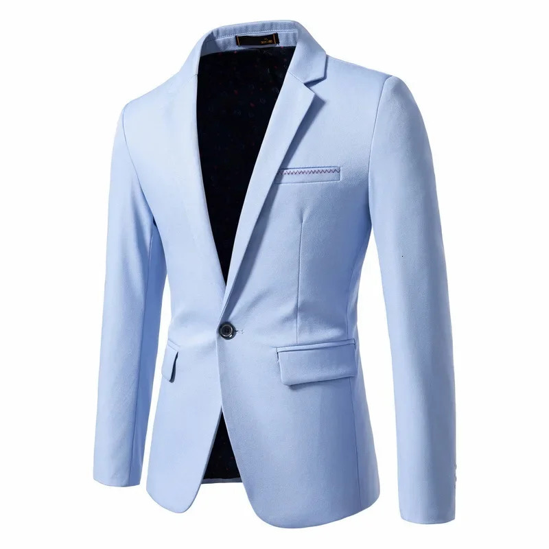 Spring Mens Western-style Blazer Single Breasted Pesalir Fabric Casual Slim Fit Wedding Suit Jacket For Men 251211