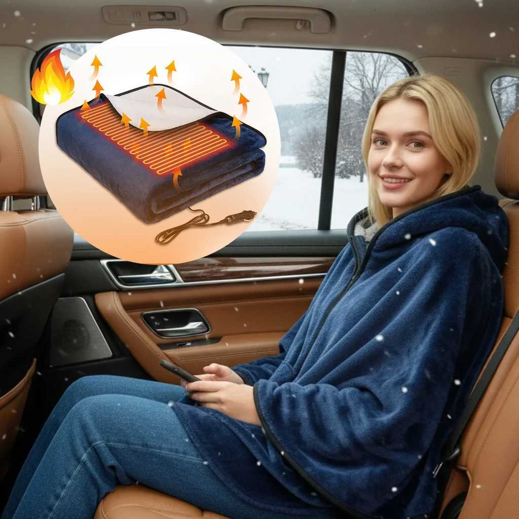 Heated Car Blanket Portable Heated Blanket for Travel Electric Blanket for Car Truck SUV RV Electric Blankets Y251212