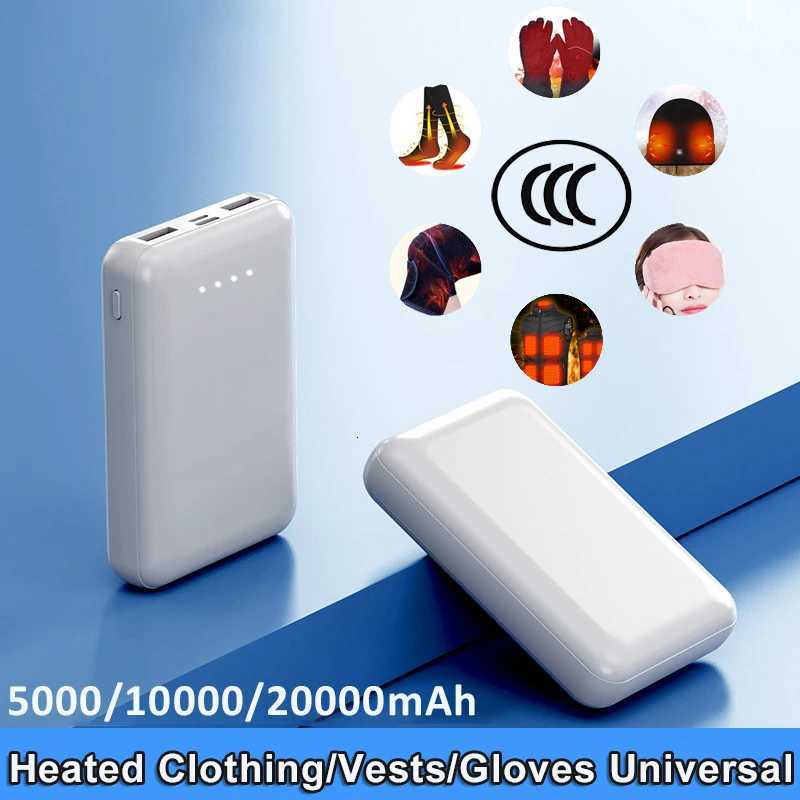 Portable Power Bank 20000mah External Battery USB Fast Charging Mini Heating For Vest Jacket Socks Glove Equipment H251213
