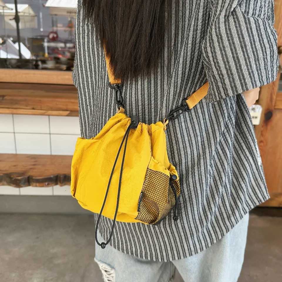 Lightweight Bucket Crossbody Bag for Women Nylon with String Opening Interior Phone PocketT251213