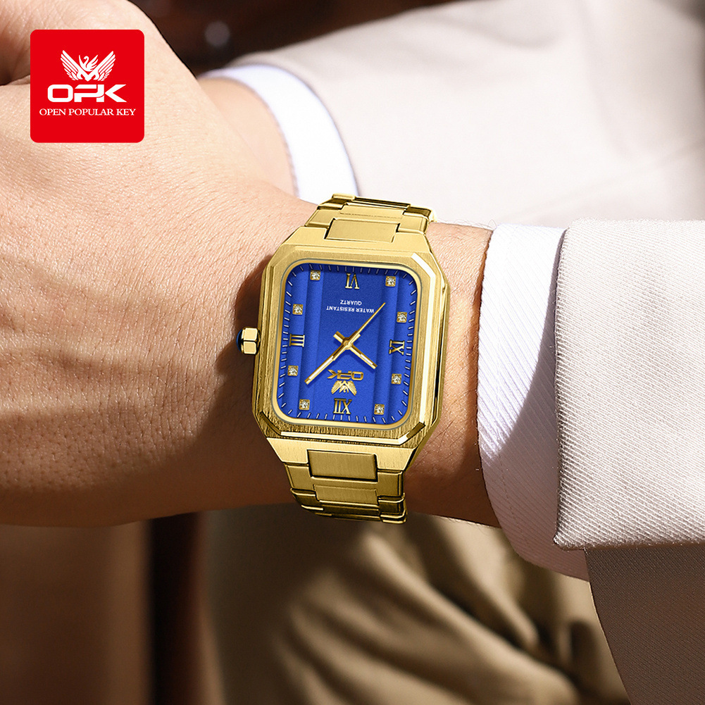 OPK Designer Men's Wristwatch Free Shipping, Steel Band Quartz Watch, Luminous, Water-resistant, Simple And Luxurious Outdoor Sports Men's Watch