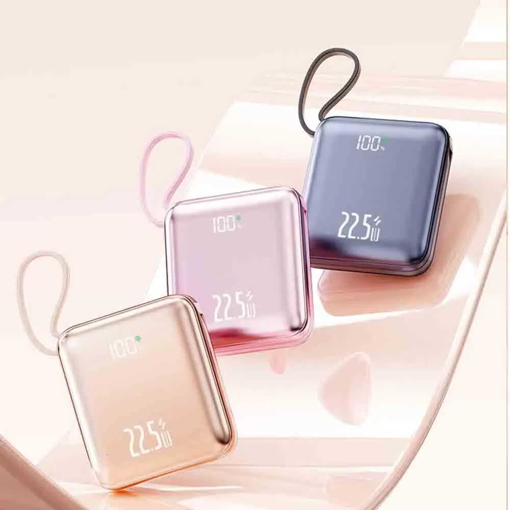 Mini Cute Power Bank 20000mAh CCC Certificated External Battery Built-in Cable 225W Fast Charging Battery for IPhone H251213