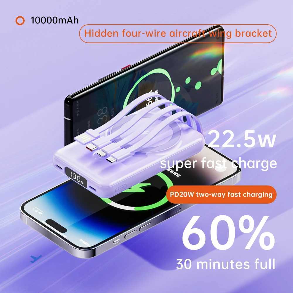Portable Back Backup Battery Mafe Powerbank Power Bank for iPhone Wireless Phone Charger for iPhone 16 15 14 13 12 H251213