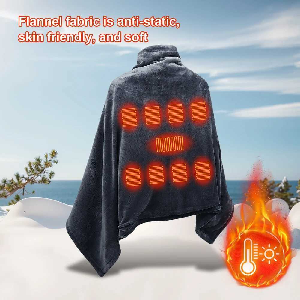 USB Electric Heated Blanket 3Heating Levels Fleece Heated Blanket Portable Body Warmer Blanket Quickly Heated Cape Pad forOffice Y251212