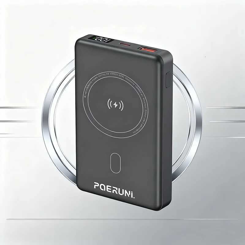 PUJIMAX Power Bank 10000mAh Portable Magnetic Wireless Portable Powerbank External Battery Charger For Iphone 14 15 16 Pro Max H251213