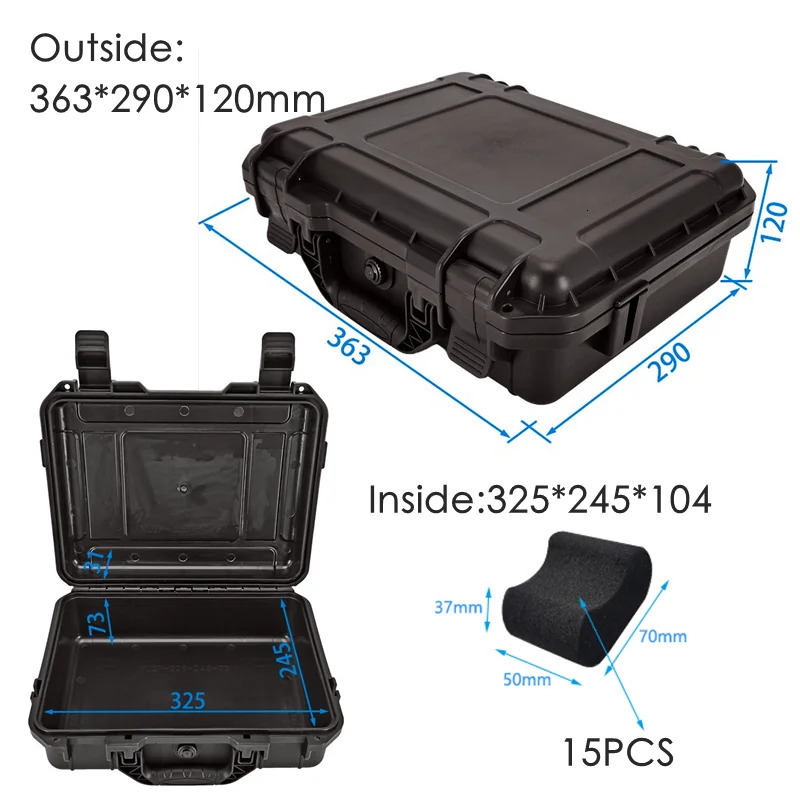 15 Slot Plastic Watch Case Potable Watch Storage Boxes Organizer Waterproof Hard Carry Case Watches Tool Box Display Cabinet Bag 251210 - view 7