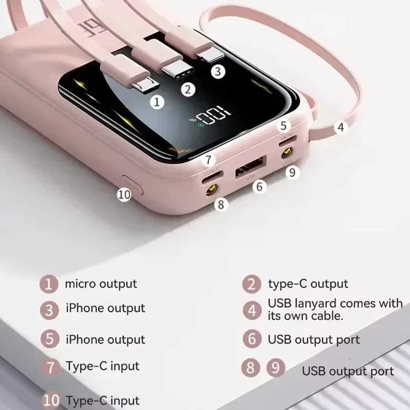 2025 New 20000mAh Mini Power Bank 66W er Fast Charging Portable External Battery Power Bank for IPhone H251213