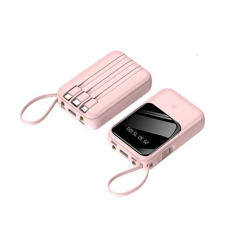 20000mAh Digital Display Power Bank Built in Cable High Capacity Portable H251213
