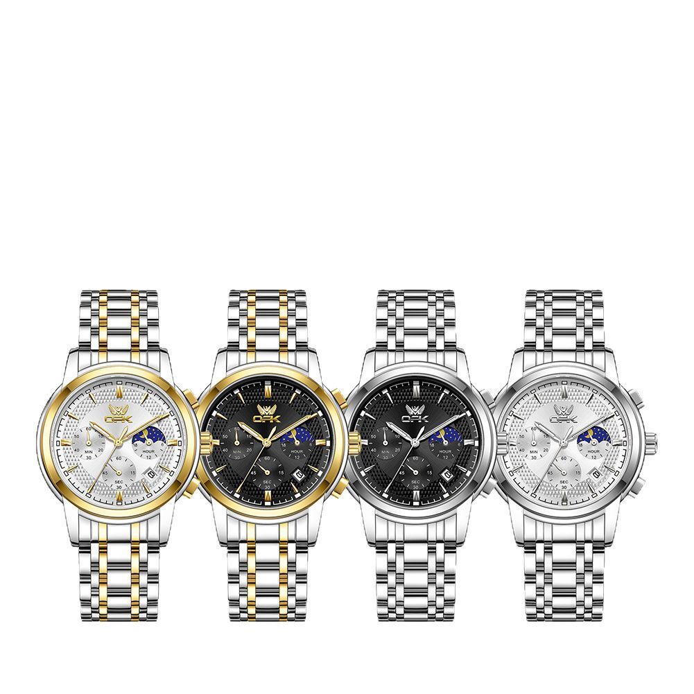 OPK Designer Men's Watches, Business High-end Luminous, Waterproof, Multi-functional Quartz, Free Shipping Wholesale Sports Men's Watches