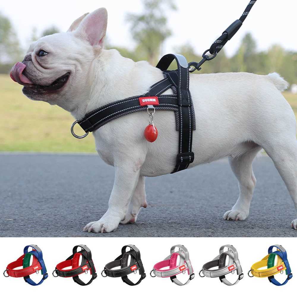 French Bulldog Harness - No-Pull Padded Vest Escape-Proof Chest Plate Breathable Mesh for Flat-Faced Breeds M251213