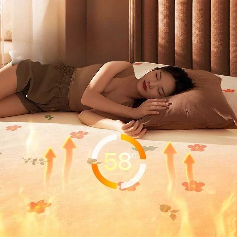 Graphene Electric Heated Blanket Dual Control Single Double Washable Home Dorm Energy Saving Fast Heating Auto Shutoff Cobertor Y251212