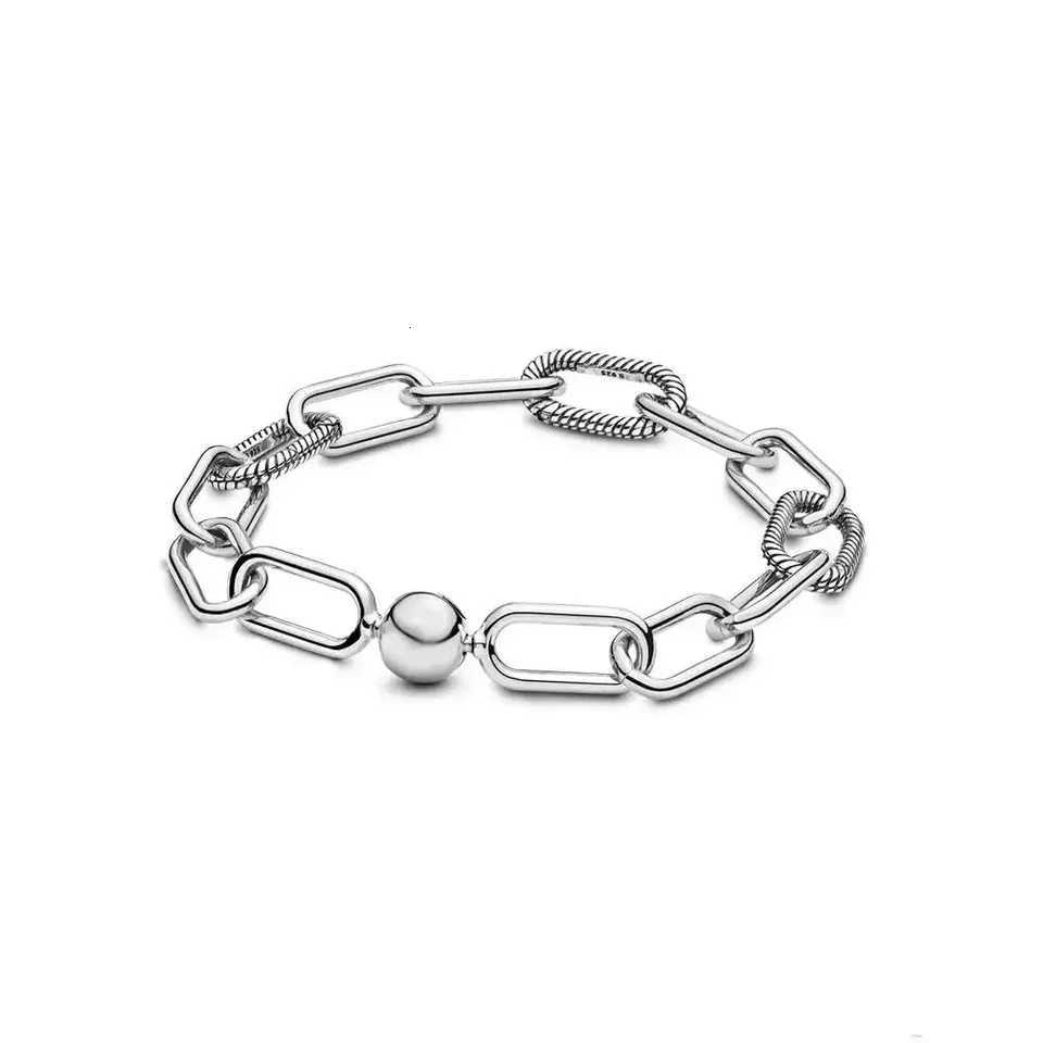 2025 New 925 Sterling Silver Classic Fashion Pearl Link Splicing Chain High Jewelry Accessory for Mothers Day M251213