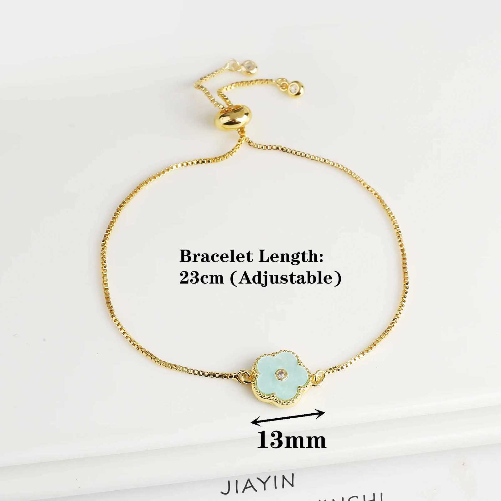 Adjustable Gold Plated Five Flower Charms Ladies Simple for Woman Classic Party Brand Jewelry Daily Wear M251213
