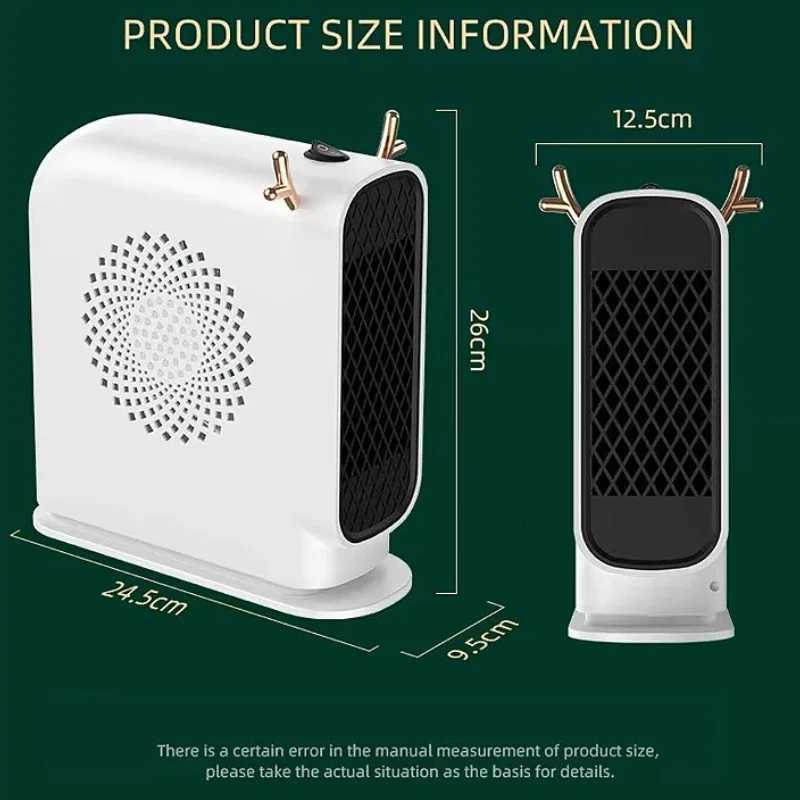 Portable Electric Heater 500W Household Intelligent Constant Temperature Electric Heater Fan Winter Desktop Electric Heater Y251213