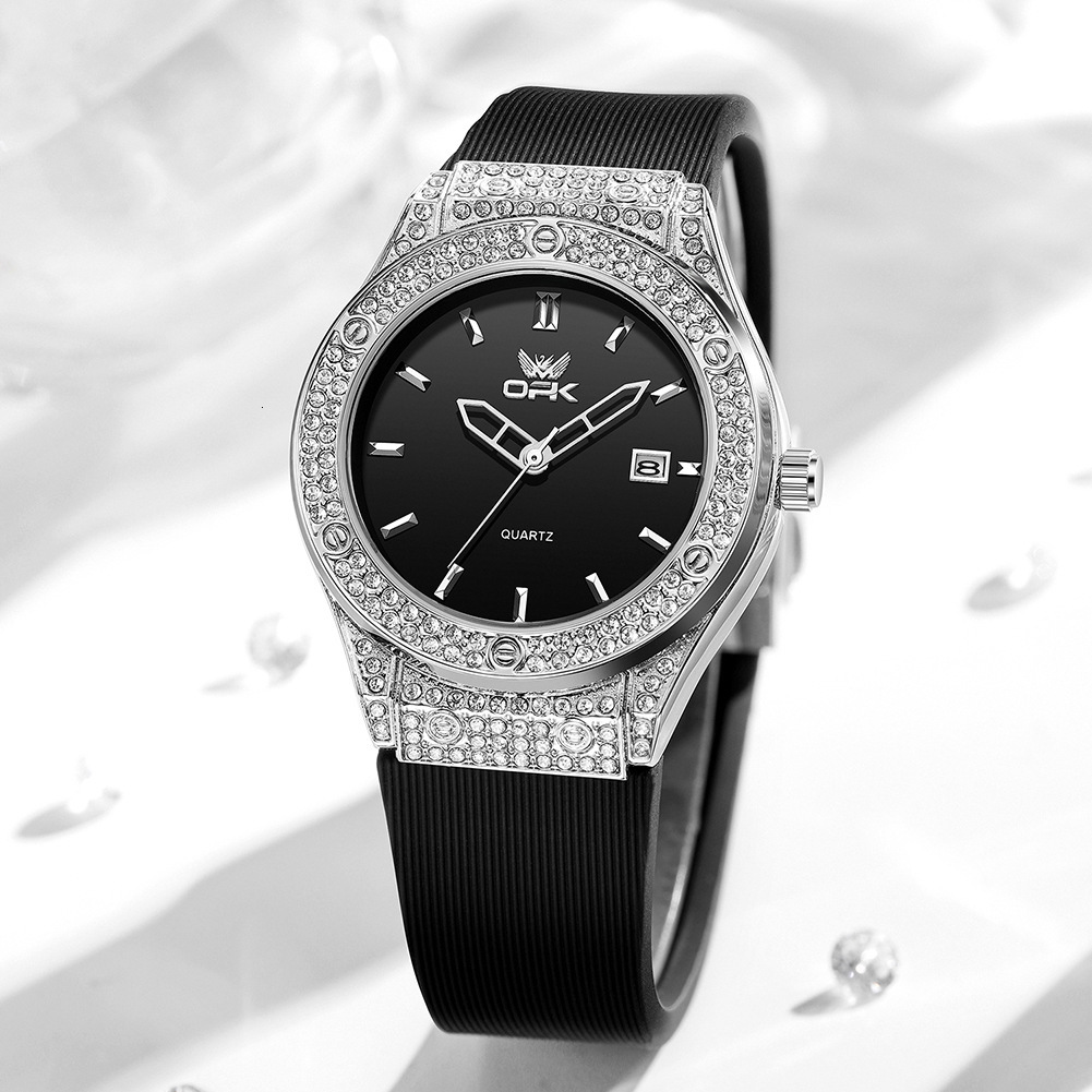 OPK Designer Ladies' Watch With Diamond-encrusted Large Dial, A Fashionable All-diamond High-end Ladies' Watch, Waterproof Quartz Watch