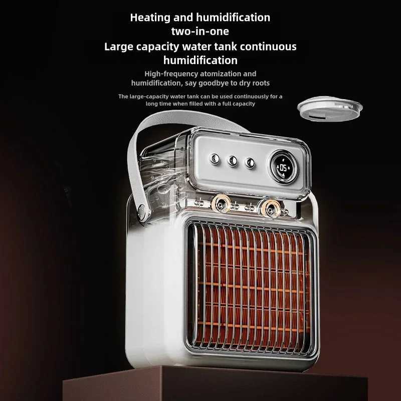 Portable heater two in one spray fan heater 1200W mini intelligent timing fan heater suitable for home office winter heater Y251213