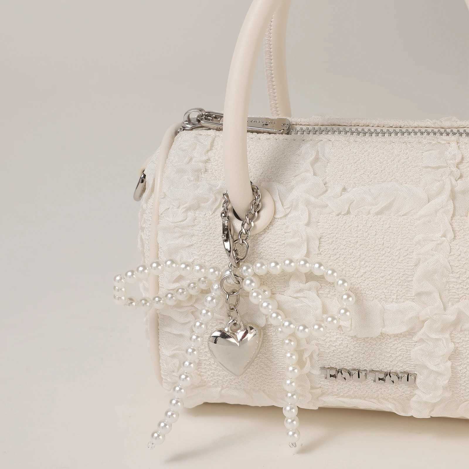 TOUTOU Wen Bost Bowling Bag Charm Designer Brand White Handbag Adjustable Shoder Strap Tea Christmas Gift Y251213