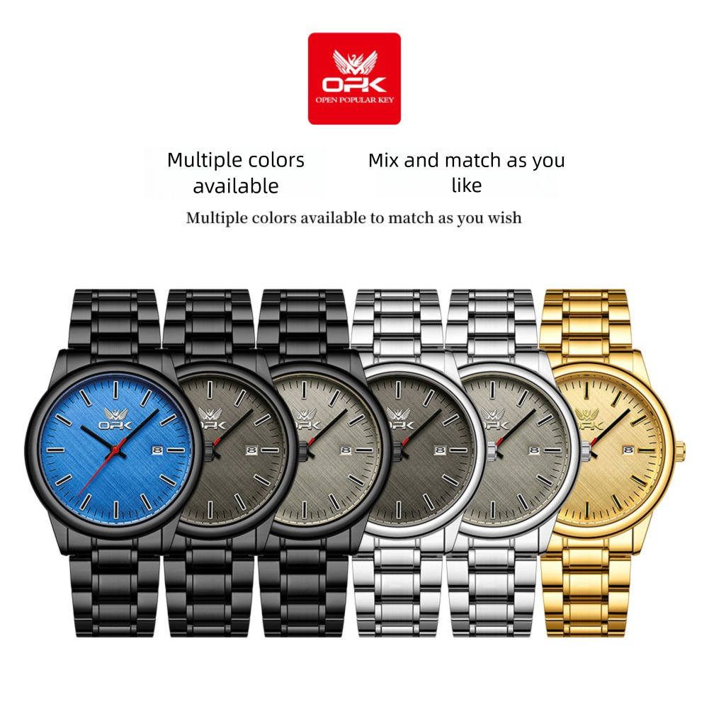 OPK Designer Men's Watch Free Shipping Wholesale Waterproof Luminous Single Date Quartz Fashionable And Simple Outdoor Sports Men's Watch