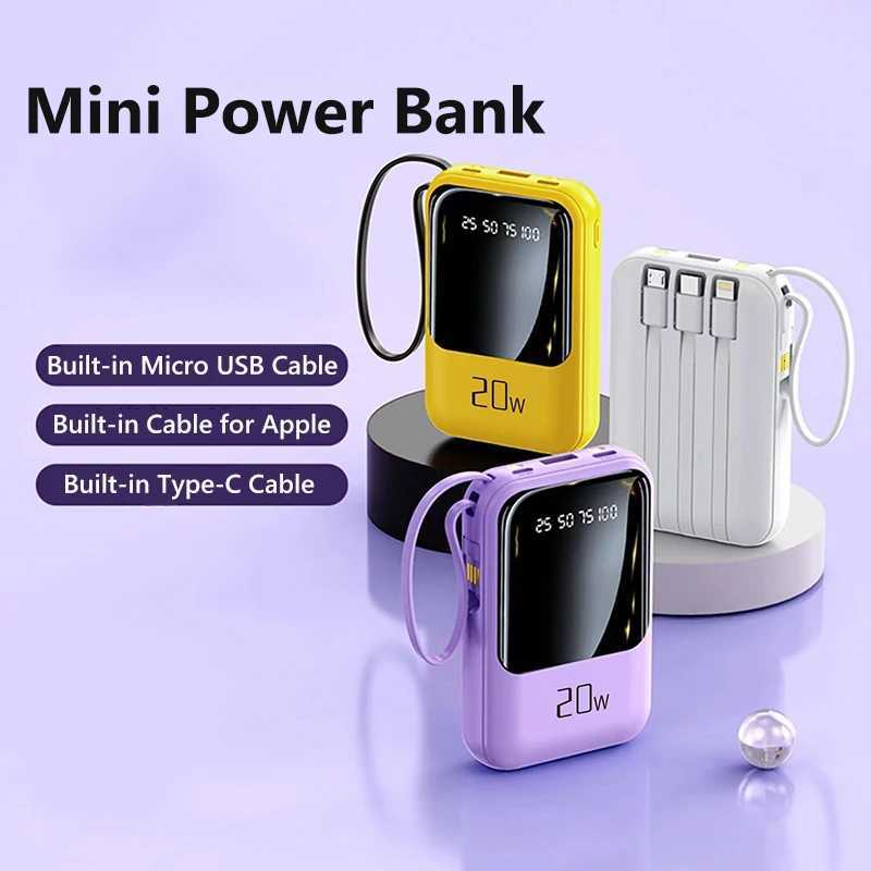 20000mAh Power Bank Suitable IPhone Portable Battery Fast Charging Built-In with 4-Wire Digital Display External H251213