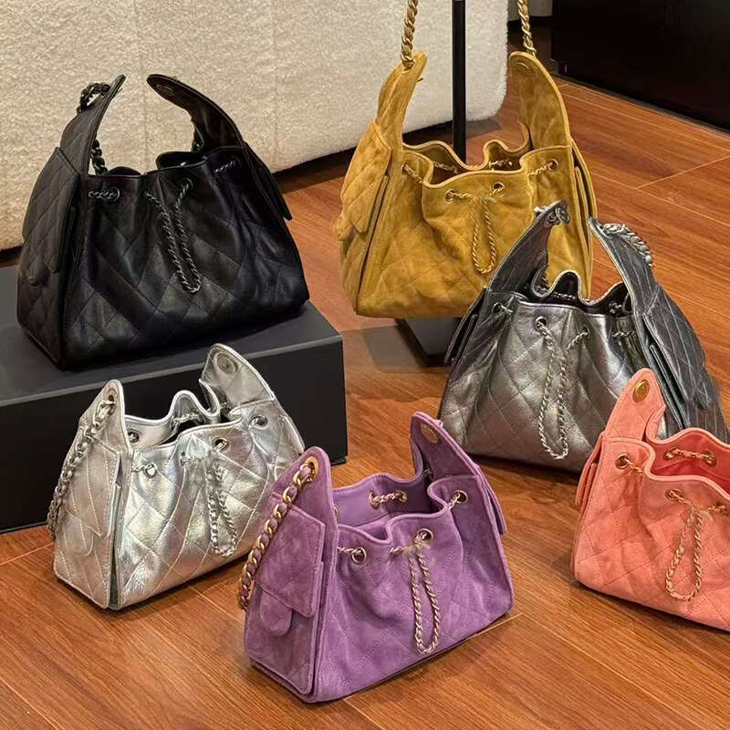 Mini Hobo Bags 25 Designer Shoulder Bucket Purses with 2 Pocket Chain Bag 25bag 25S Suede Leather Coffee Handbags Totes Bag