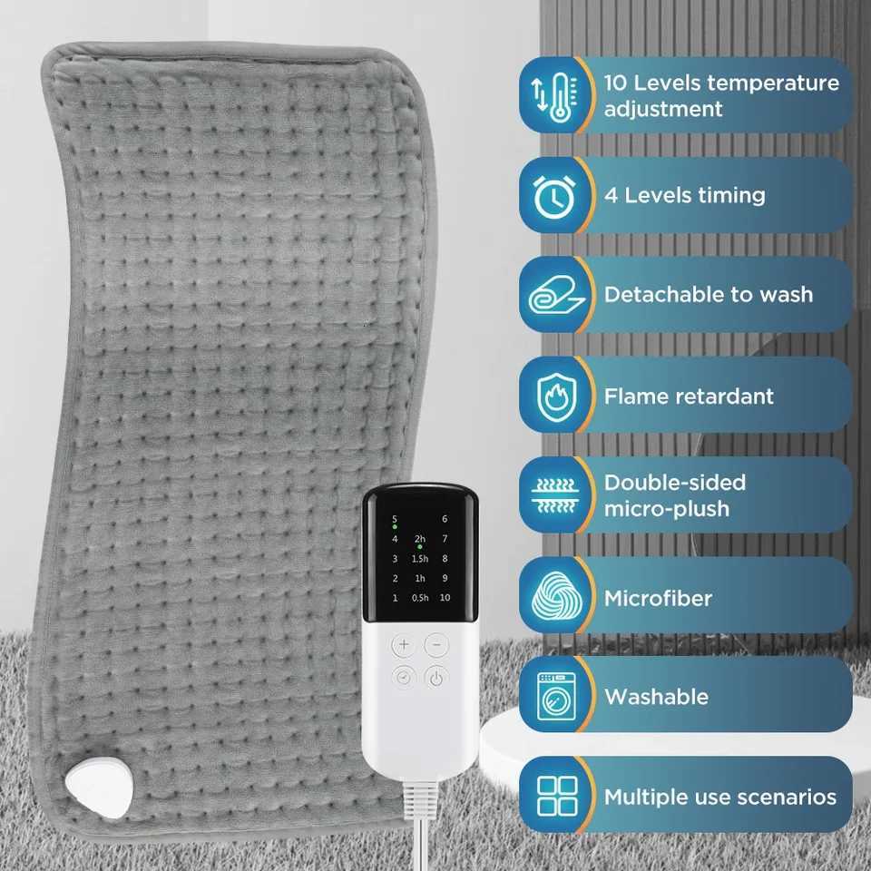 Electric Heating Blanket 10 Levels Heated Mat Electro Sheet Pad for Bed Sofa Warm Winter Thermal Blankets Warmer Home Use Y251212