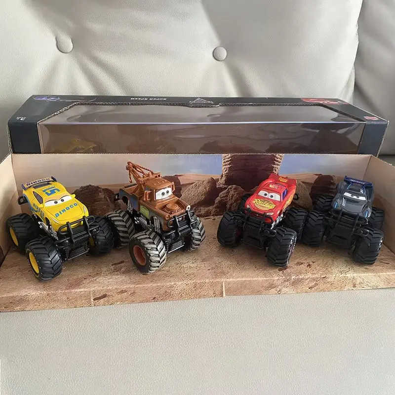 Disney Pixar Cars Toy Set with Lightning McQueen Jackson Storm Mack - Pull-Back Truck Models Childrens Play Vehicles Gift H251213