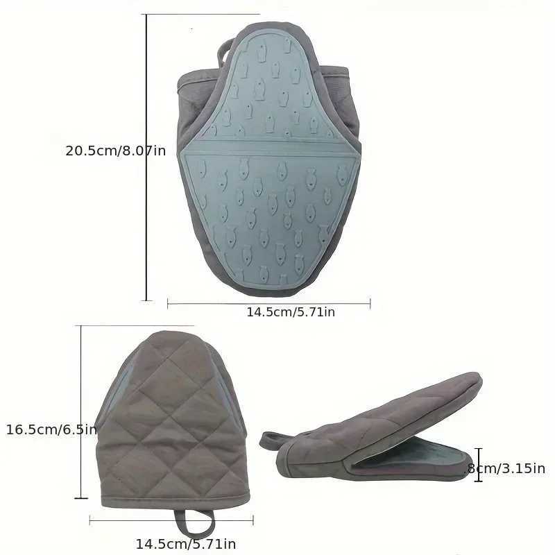 1PC Silicone Anti-hot Clamp Oven Gloves High Temperature Oven Gloves Oven Microwave Oven Handheld Warm Glove Clamp Kitchen H251212