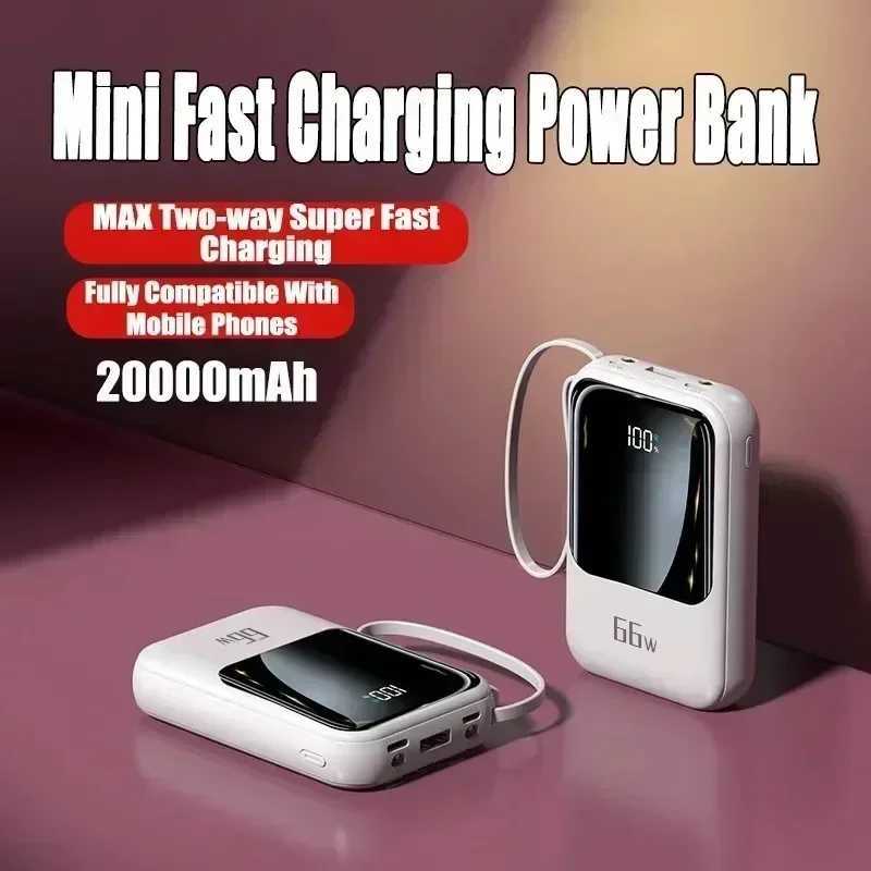 New 20000mAh Mini Power Bank 66W er Fast Charging PD20W Portable External Battery Power Bank for iPhone H251213