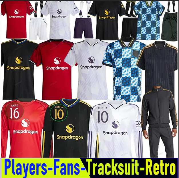 ManUnited 25 26 Manchest er United Soccer Jerseys Sesko CUNHA MBEUMO HOJLUND B. FERNANDES CUNHA men kids kits Retro Utd Tracksuit football shirt Unted jerseys UTD 4XL