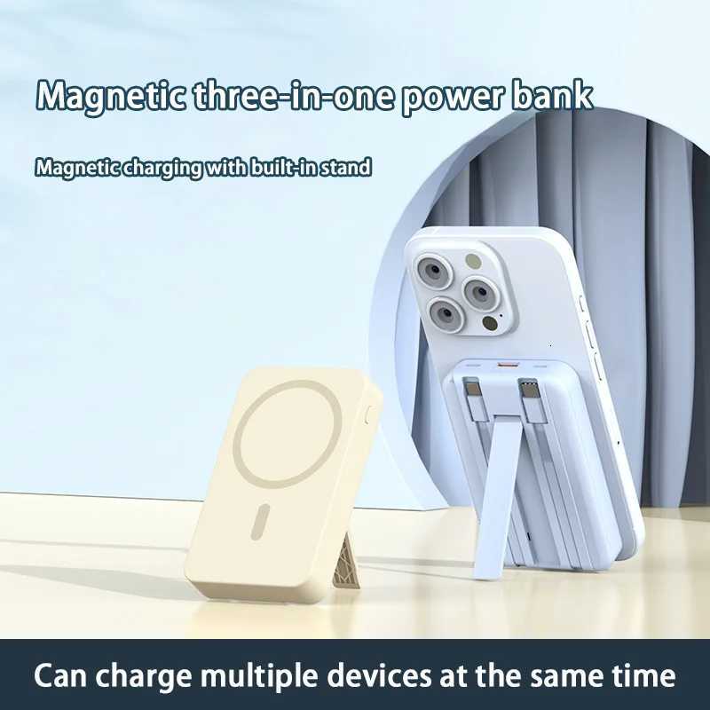 100000mAh Magnetic Suction Wireless Power Bank Fast Charging Portable Thin External Battery for For iPhone H251213