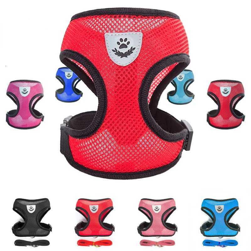 Nylon Breathable Mesh Dog Harness and Leash Set Dog Cat Vest Harness for Small Dogs Kitten Cat Accessories Pet Supplies M251213