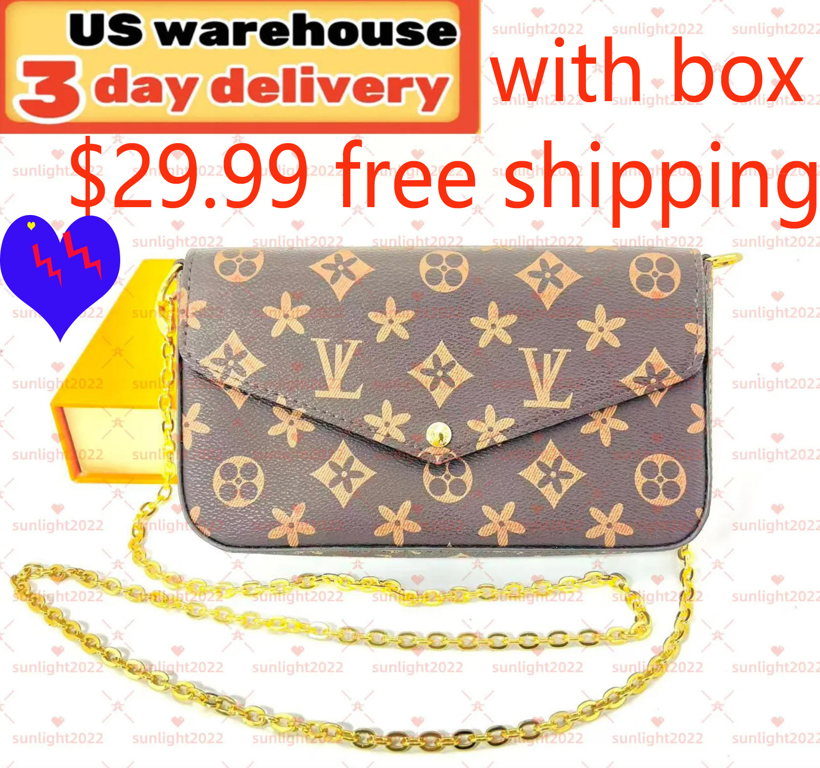 Luxury Designer Messenger High Quality Leather Crossbody Bags Pochette Felicie Bags Handbags Purses Designers Shoulder Bags Woman Handbags wallet Evening Bags