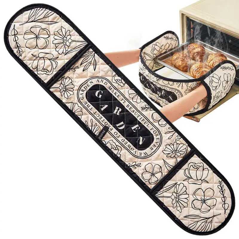 Scald-proof gloves heat-insating gloves heat-resistant microwave gloves He kitchen thicke one-piece insated baking tool H251212