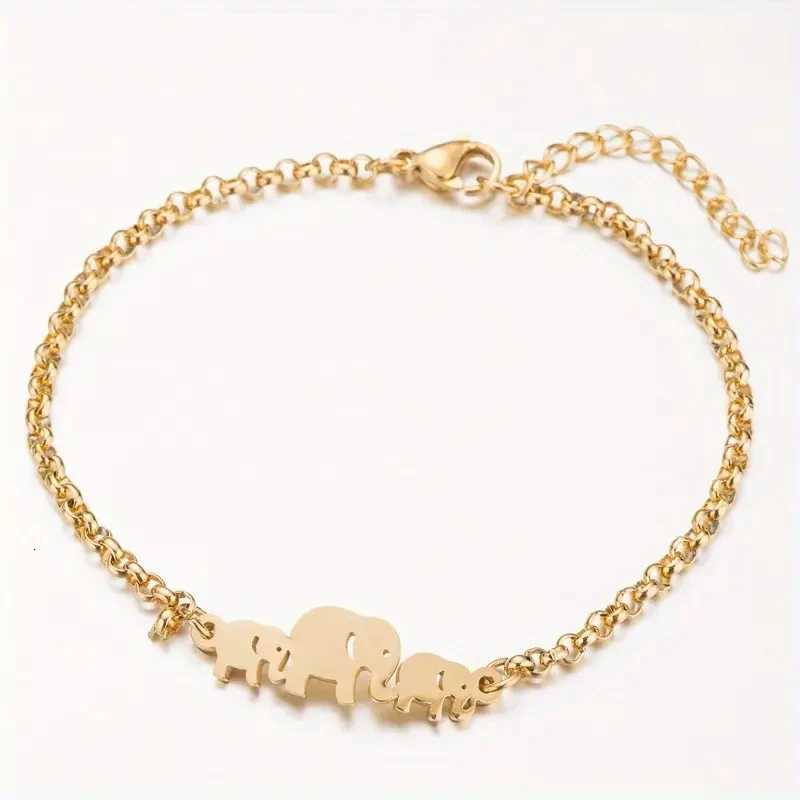 Stainless Steel Animal for Women Elephant Family Chain Fashion Jewelry Gift M251213