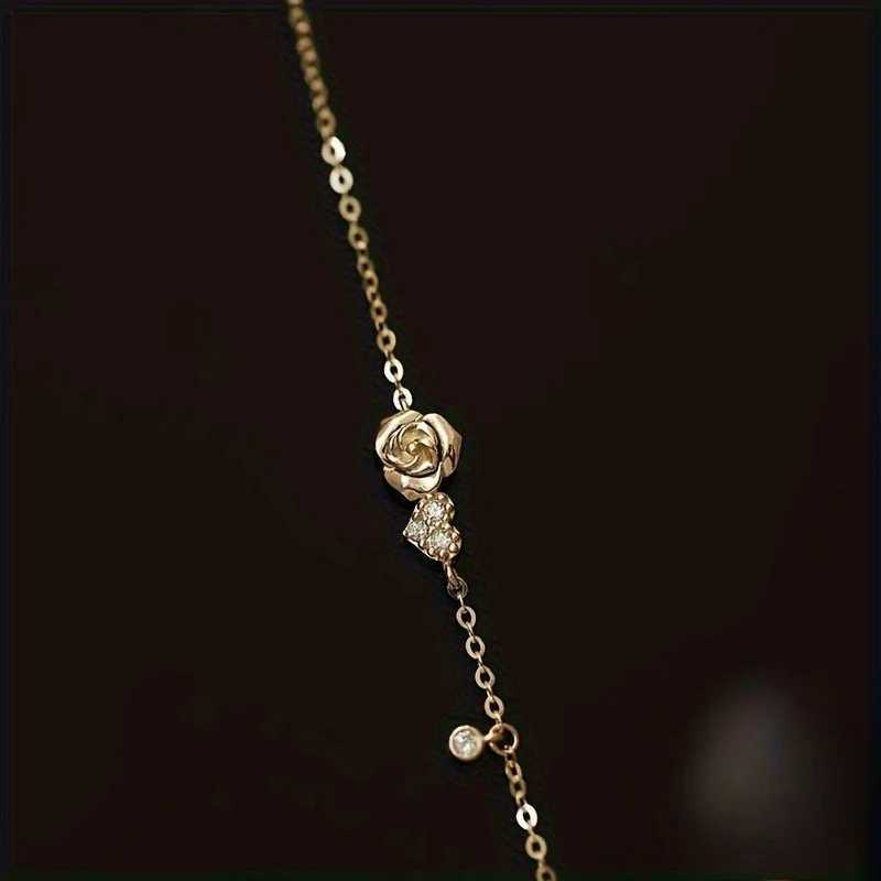Luxury Cubic Zirconia Heart Rose Flower Charm s for Women Cute Plant Fine Jewelry AccESSories Romantic Flash Gifts M251213