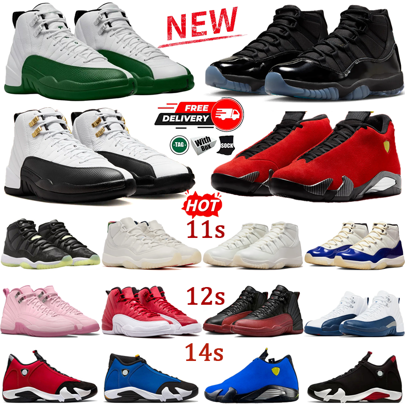 Free Shipping with box Designer sneakers Sports Shoes Basketball Shoes 11s Gamma Blue 285 12s 14s Ferrari Bucks Taxi Gym Red Flu Game Pearl Pink Classic Sport eur 36-47