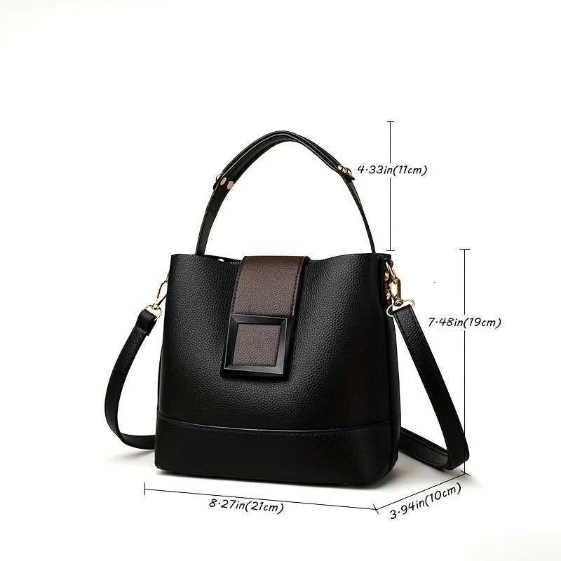 Simple Bucket Bag Trendy Top Handle Purse Womens Fashion Hanbag Shoulder BagT251213