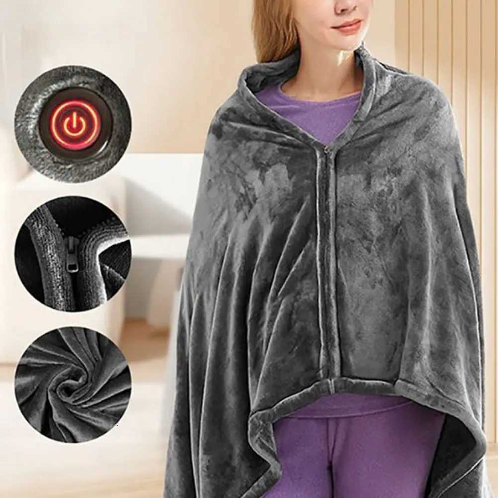 USB Electric Heated Blanket 3 Heating Levels Fleece Heated Blanket Portable Heating Lap Blanket for Household and Office Y251212