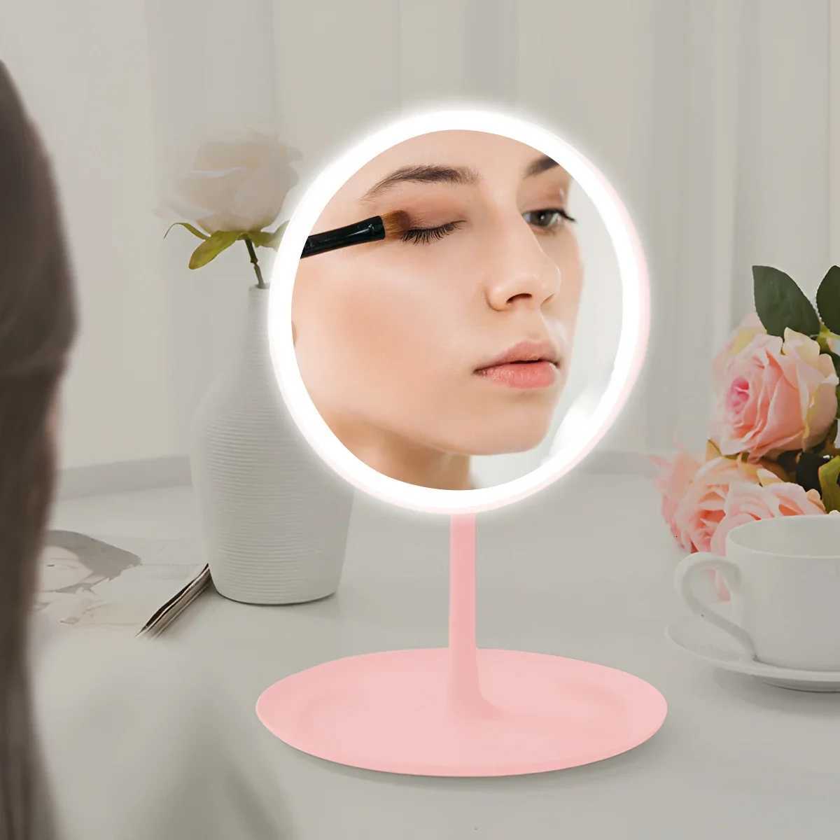 The New Makeup Mirror With Light White Led Daylight Makeup Mirror Detachable/Storage Base 3 Modes Mirror With Light GiftT251213