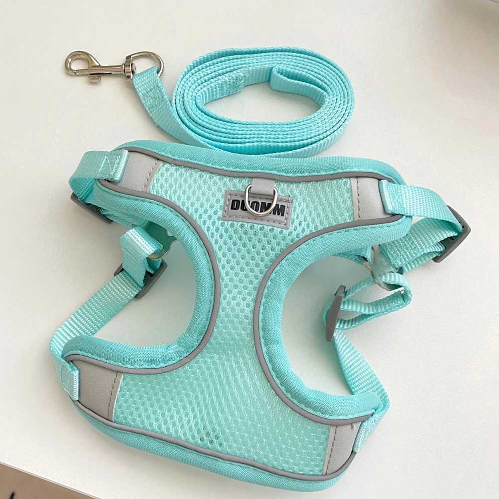 Mesh Breathable Pet Harness for Small Medium Dogs Outdoor Puppy Dog Harnesses and Leash for Walking Pomeranian mascotas Supplies M251213